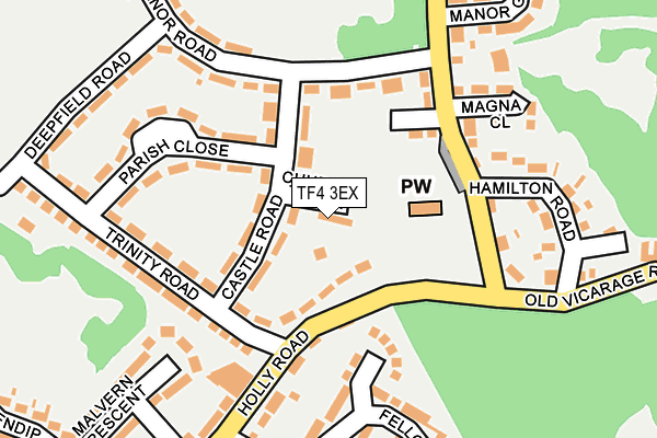TF4 3EX map - OS OpenMap – Local (Ordnance Survey)