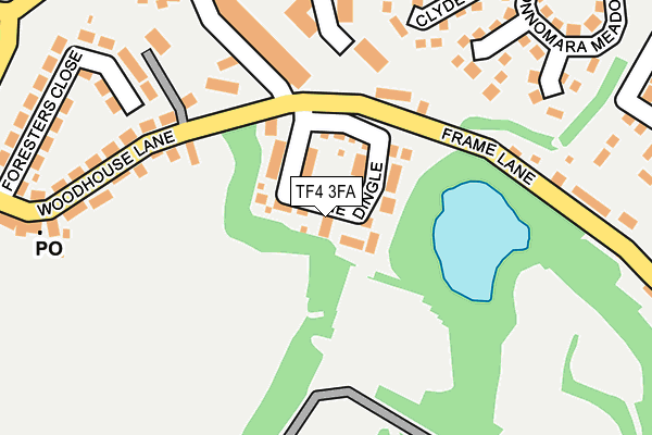TF4 3FA map - OS OpenMap – Local (Ordnance Survey)