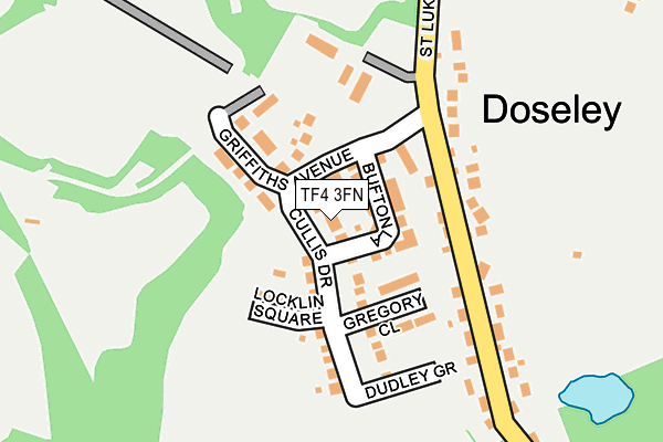 TF4 3FN map - OS OpenMap – Local (Ordnance Survey)