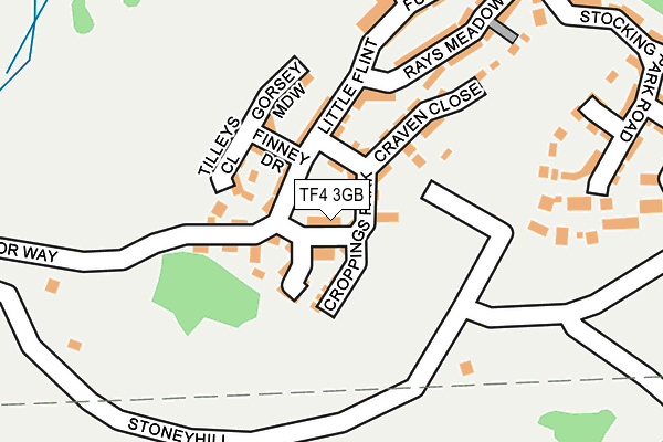 TF4 3GB map - OS OpenMap – Local (Ordnance Survey)