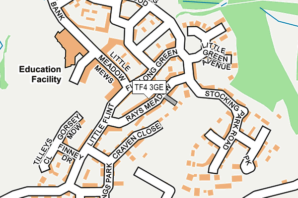 TF4 3GE map - OS OpenMap – Local (Ordnance Survey)