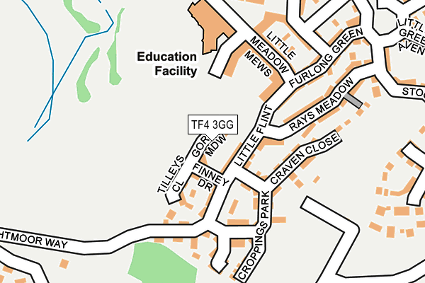 TF4 3GG map - OS OpenMap – Local (Ordnance Survey)