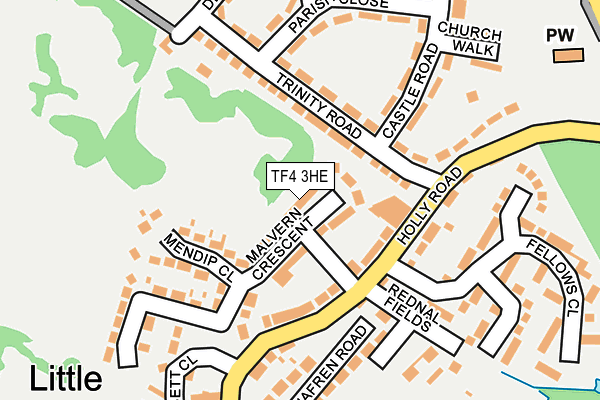 TF4 3HE map - OS OpenMap – Local (Ordnance Survey)