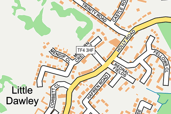 TF4 3HF map - OS OpenMap – Local (Ordnance Survey)