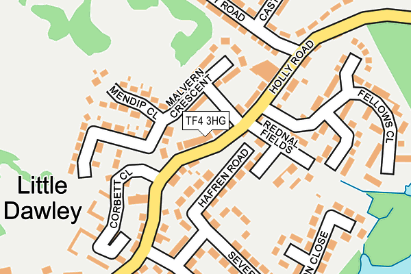TF4 3HG map - OS OpenMap – Local (Ordnance Survey)