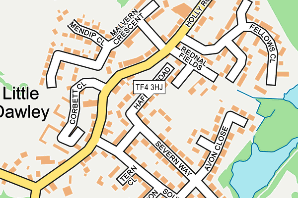 TF4 3HJ map - OS OpenMap – Local (Ordnance Survey)