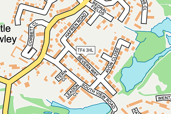 TF4 3HL map - OS OpenMap – Local (Ordnance Survey)