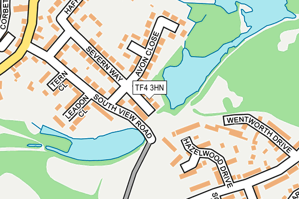 TF4 3HN map - OS OpenMap – Local (Ordnance Survey)