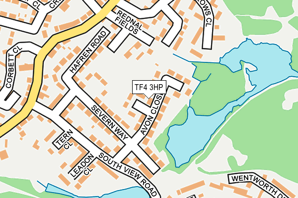 TF4 3HP map - OS OpenMap – Local (Ordnance Survey)