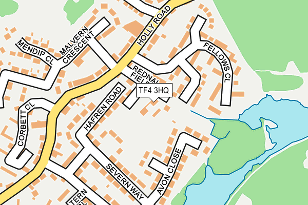 TF4 3HQ map - OS OpenMap – Local (Ordnance Survey)