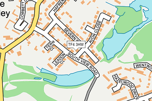 TF4 3HW map - OS OpenMap – Local (Ordnance Survey)