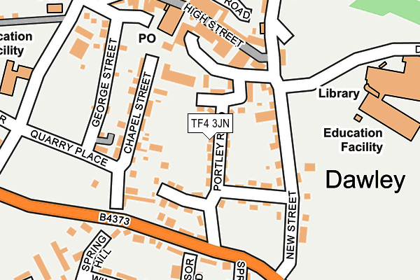 TF4 3JN map - OS OpenMap – Local (Ordnance Survey)