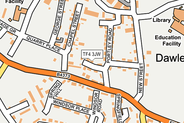 TF4 3JW map - OS OpenMap – Local (Ordnance Survey)