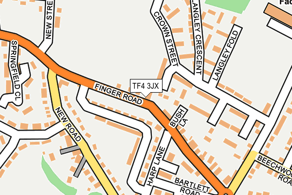 TF4 3JX map - OS OpenMap – Local (Ordnance Survey)