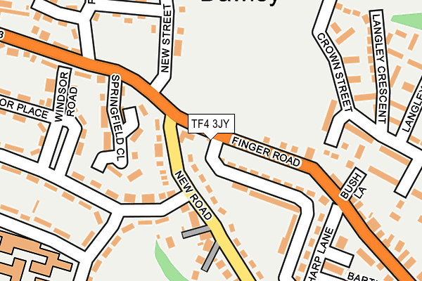 TF4 3JY map - OS OpenMap – Local (Ordnance Survey)