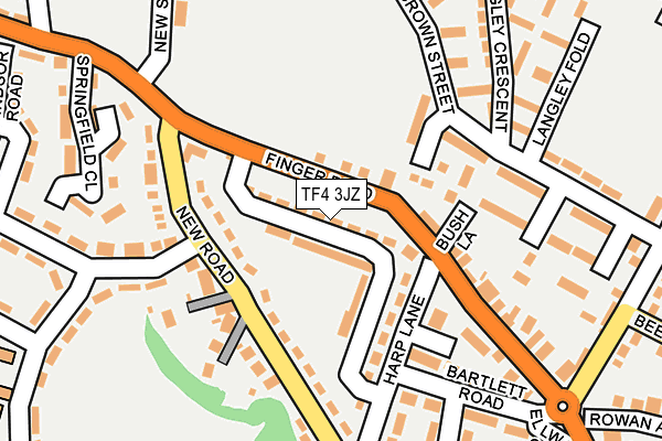 TF4 3JZ map - OS OpenMap – Local (Ordnance Survey)