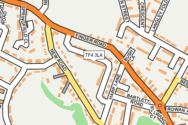 TF4 3LA map - OS OpenMap – Local (Ordnance Survey)