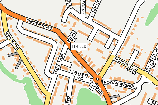 TF4 3LB map - OS OpenMap – Local (Ordnance Survey)