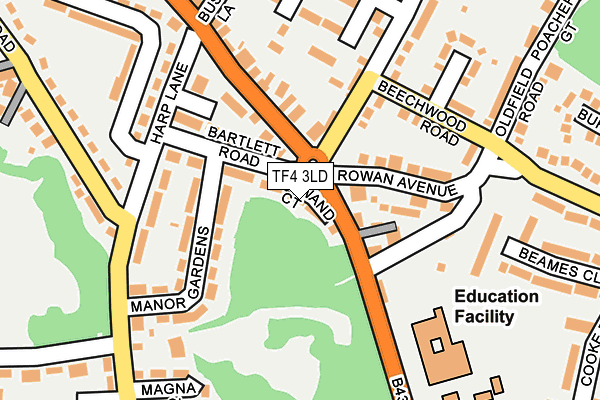 TF4 3LD map - OS OpenMap – Local (Ordnance Survey)