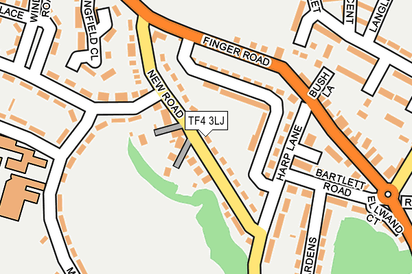 TF4 3LJ map - OS OpenMap – Local (Ordnance Survey)