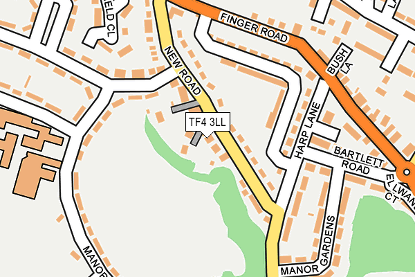 TF4 3LL map - OS OpenMap – Local (Ordnance Survey)