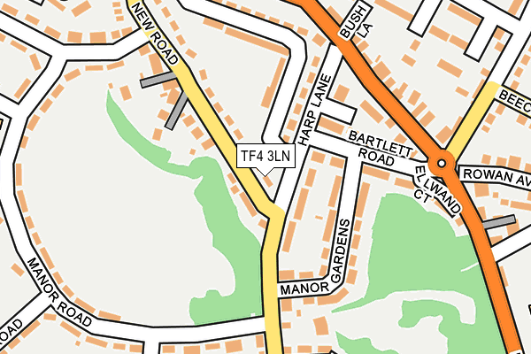 TF4 3LN map - OS OpenMap – Local (Ordnance Survey)