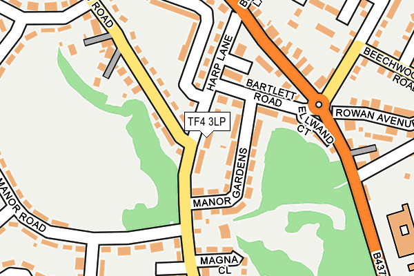 TF4 3LP map - OS OpenMap – Local (Ordnance Survey)