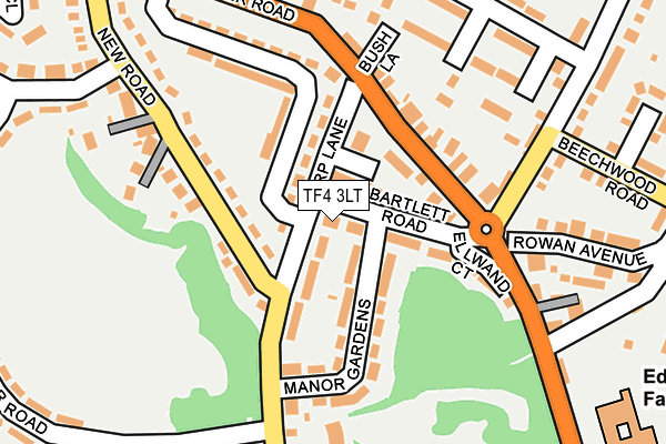 TF4 3LT map - OS OpenMap – Local (Ordnance Survey)
