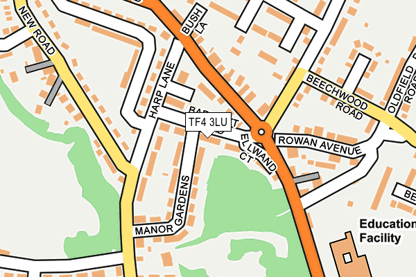 TF4 3LU map - OS OpenMap – Local (Ordnance Survey)