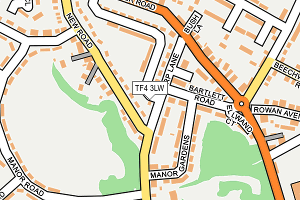 TF4 3LW map - OS OpenMap – Local (Ordnance Survey)