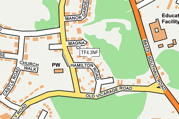 TF4 3NF map - OS OpenMap – Local (Ordnance Survey)