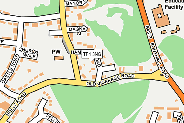 TF4 3NG map - OS OpenMap – Local (Ordnance Survey)