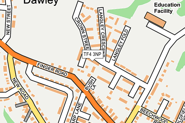 TF4 3NP map - OS OpenMap – Local (Ordnance Survey)