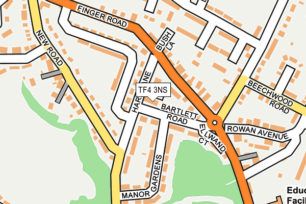 TF4 3NS map - OS OpenMap – Local (Ordnance Survey)