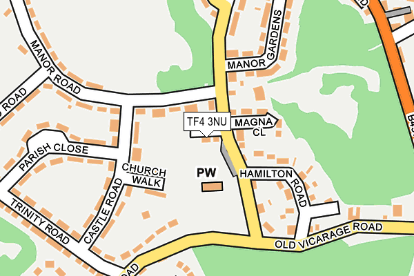 TF4 3NU map - OS OpenMap – Local (Ordnance Survey)