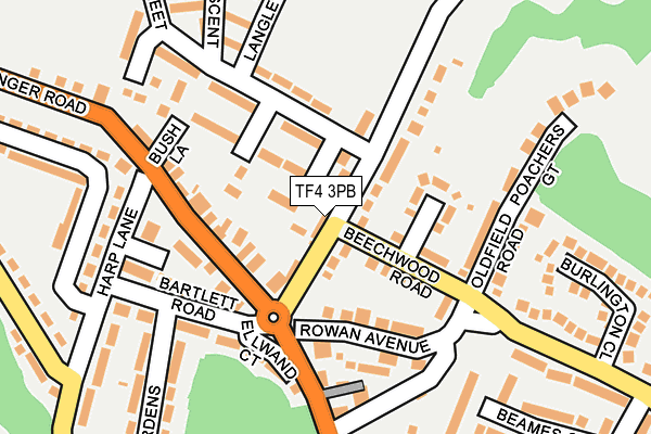 TF4 3PB map - OS OpenMap – Local (Ordnance Survey)