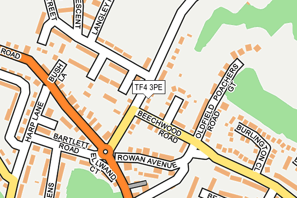 TF4 3PE map - OS OpenMap – Local (Ordnance Survey)