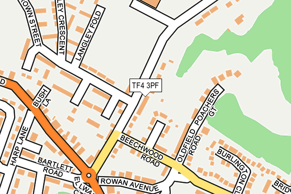 TF4 3PF map - OS OpenMap – Local (Ordnance Survey)