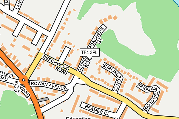 TF4 3PL map - OS OpenMap – Local (Ordnance Survey)