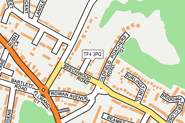 TF4 3PQ map - OS OpenMap – Local (Ordnance Survey)