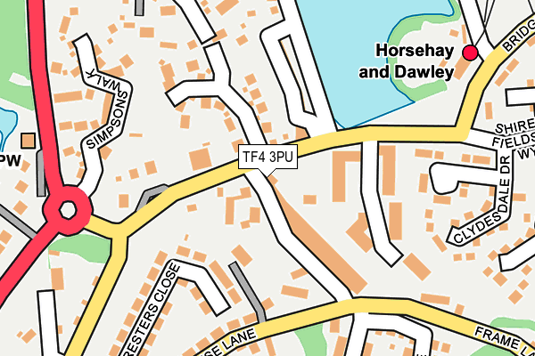 TF4 3PU map - OS OpenMap – Local (Ordnance Survey)