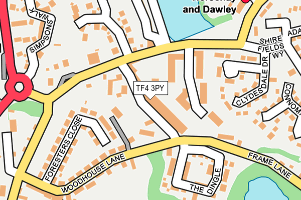 TF4 3PY map - OS OpenMap – Local (Ordnance Survey)