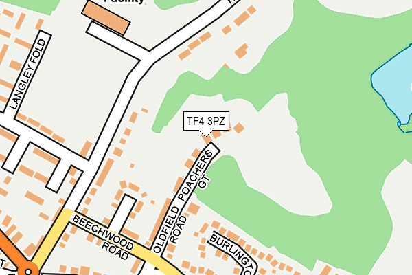 TF4 3PZ map - OS OpenMap – Local (Ordnance Survey)