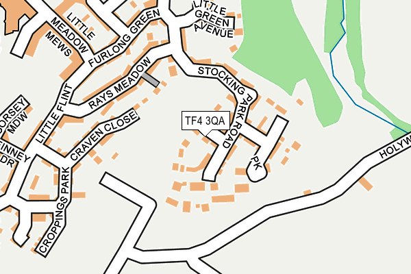 TF4 3QA map - OS OpenMap – Local (Ordnance Survey)