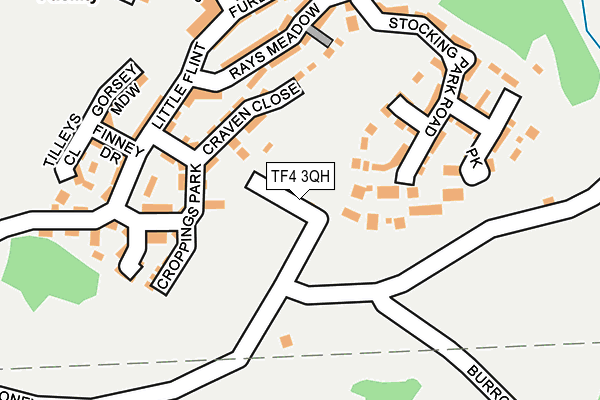 TF4 3QH map - OS OpenMap – Local (Ordnance Survey)