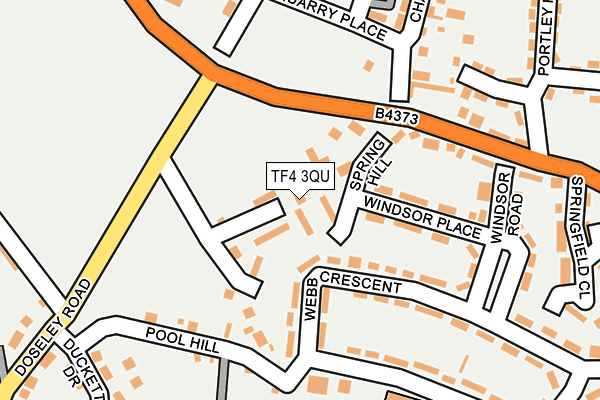 TF4 3QU map - OS OpenMap – Local (Ordnance Survey)