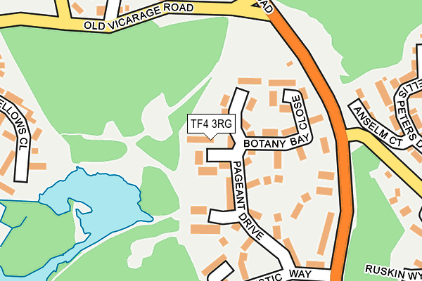 TF4 3RG map - OS OpenMap – Local (Ordnance Survey)