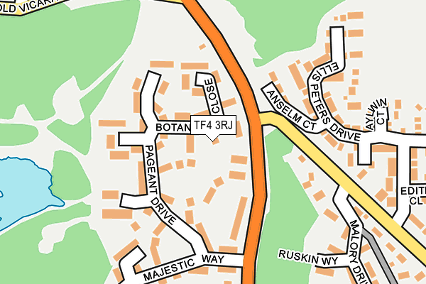 TF4 3RJ map - OS OpenMap – Local (Ordnance Survey)