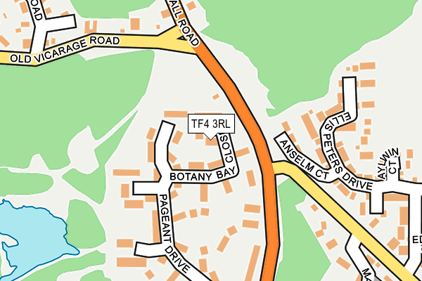 TF4 3RL map - OS OpenMap – Local (Ordnance Survey)