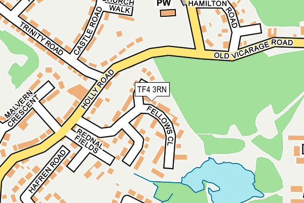 TF4 3RN map - OS OpenMap – Local (Ordnance Survey)